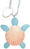 Shell & Sea Glass Turtle Ornament