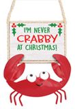 Never Crabby at Christmas Ornament