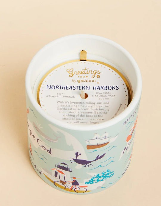 Greetings From Candle 12oz. NE Harbors/Atlantic Breeze