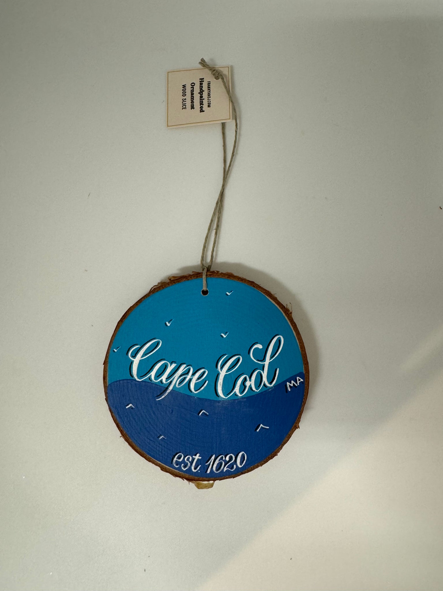 Cape Cod Wood Slice Ornament