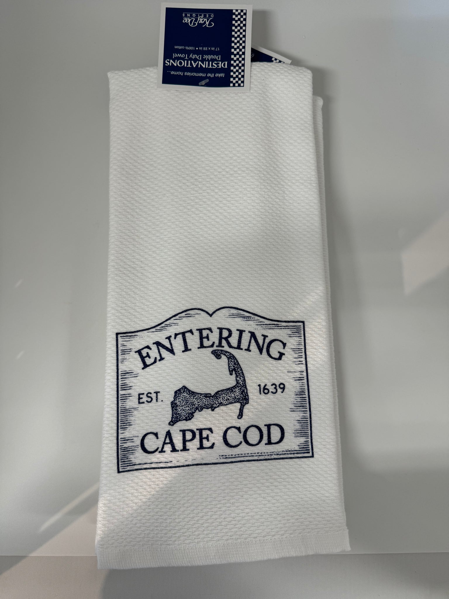 Entering Cape Cod Sign Destination Towel