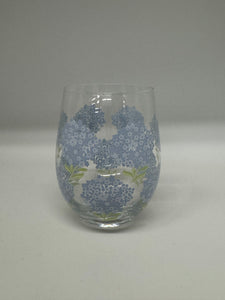 Hydrangea Wine Glass