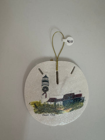 Highland Lighthouse Sand Dollar Ornament