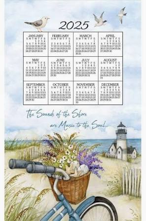2025 Calendar Towels