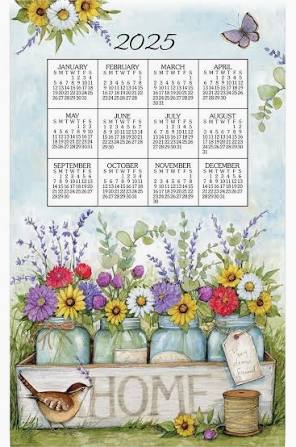2025 Calendar Towels