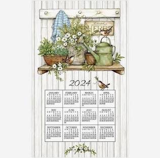 2024 Fresh Herbs Calendar Towels