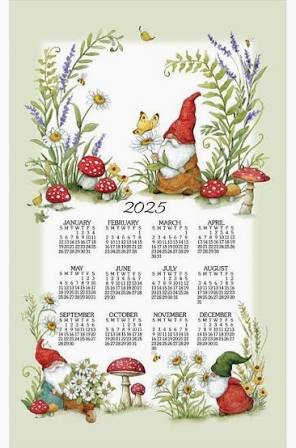 2025 Calendar Towels