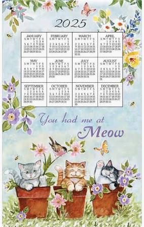 2025 Calendar Towels