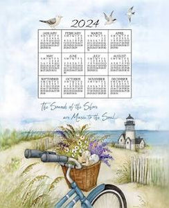 2024 Seashore Calendar Towel