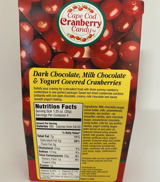 Dark, Milk &amp; Yogurt Covered Cranberries