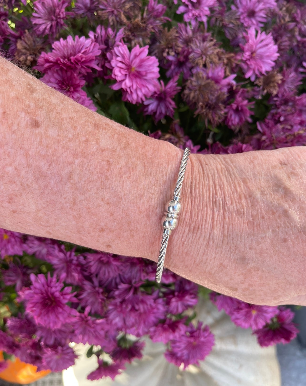 Double Silver Twist Cape Cod Ball Jewelry