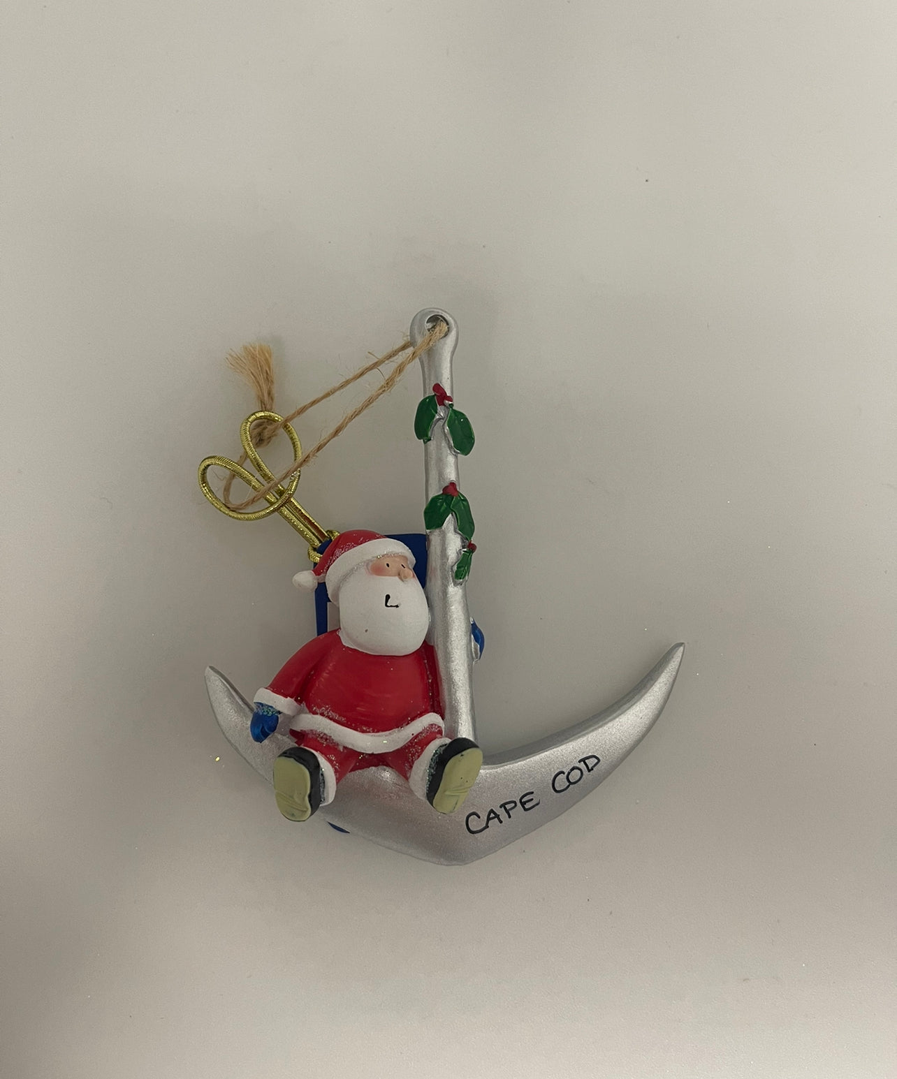 Santa on an Anchor Ornament