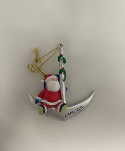 Santa on an Anchor Ornament