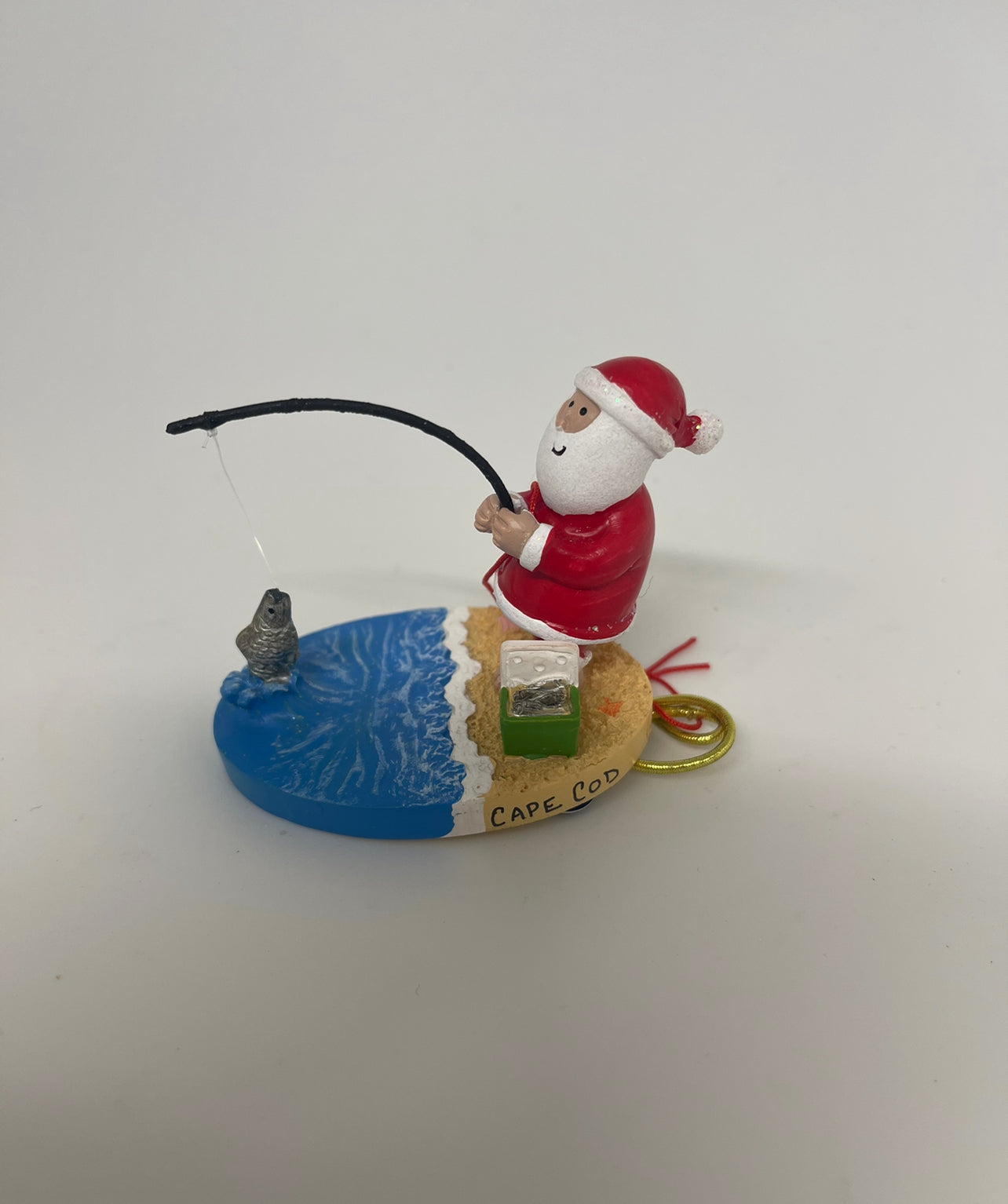 Santa Fishing Ornament
