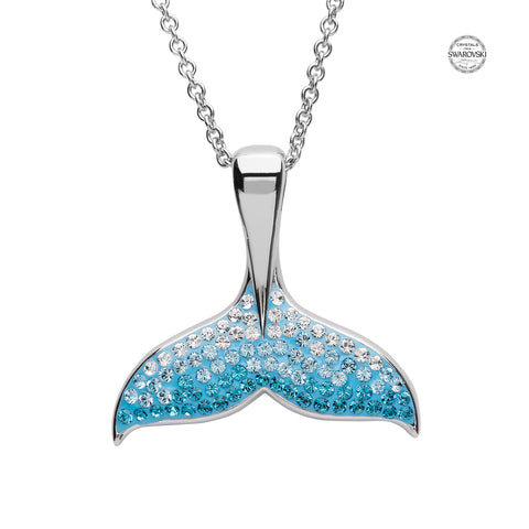 Blue Whale Tail Necklace With Swarovski® Crystals
