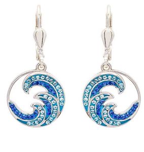 Sapphire & Aqua Wave Necklace