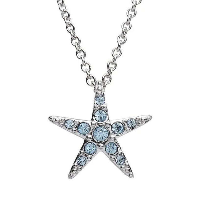 Aqua Small Starfish Necklace
