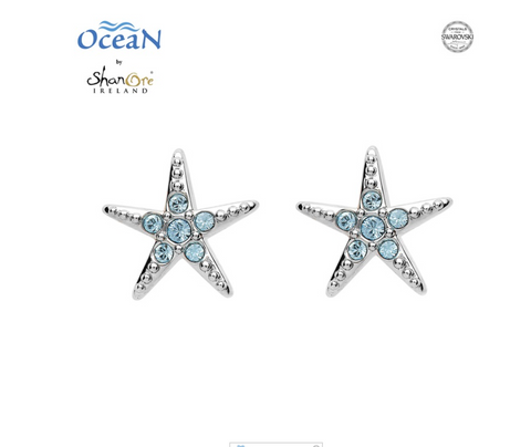 Aqua Starfish Studs