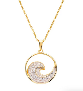 Gold Vermeil Wave Necklace