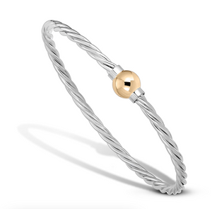 Single Gold Twist Cape Cod Ball Jewelry